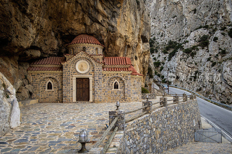 Agios Nikolaos教堂，科齐弗峡谷，克里特岛，希腊